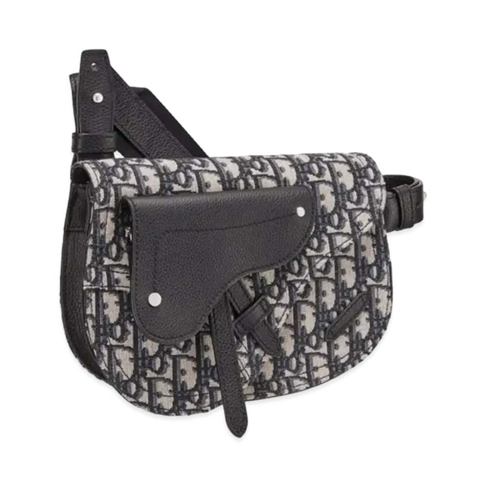 Dior Saddle Pouch Dior Oblique Jacquard "Black"