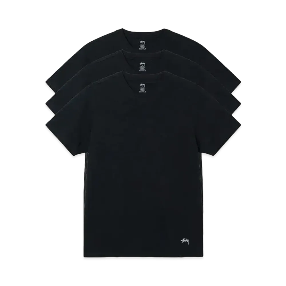 Stussy Undershirt 3 Pack "Black" (FA24)
