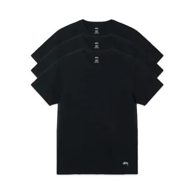 Stussy Undershirt 3 Pack "Black" (FA24)