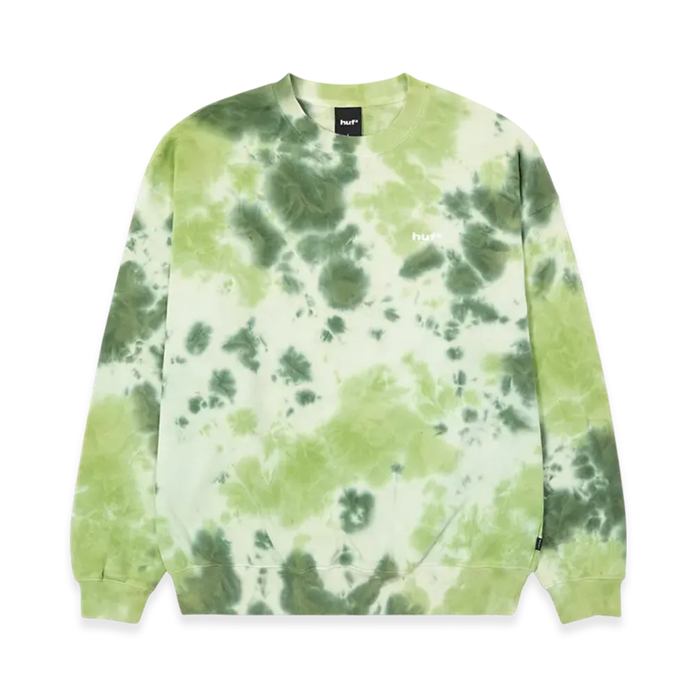 HUF WINTER 25 Tie Dye 89 Logo Crewneck Sweatshirt "Green"