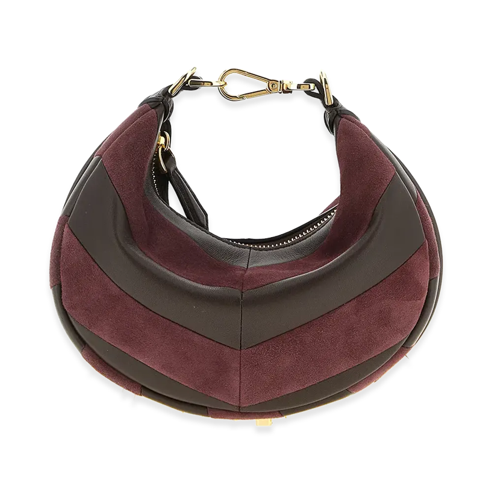 FENDI Women's FENDI Women'sgraphy Mini Hobo Bag "Bordeaux/Brown"