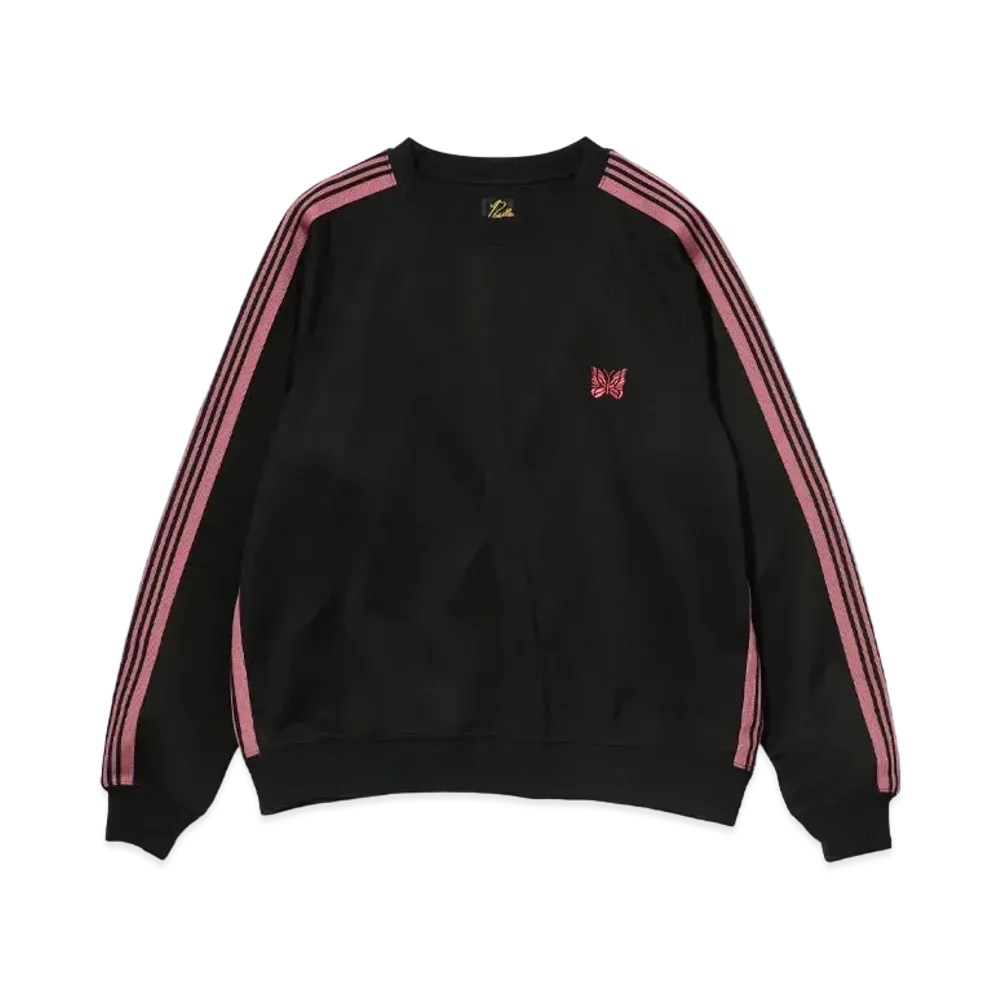 Needles TRACK CREW NECK SHIRT - POLY SMOOTH "Pink"