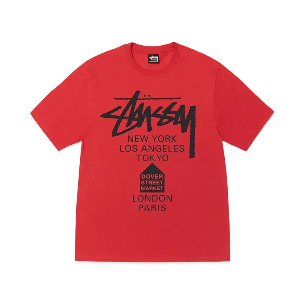 Stussy x DSM World Tour Pack Men's DSM World Tour T-Shirt "Red"