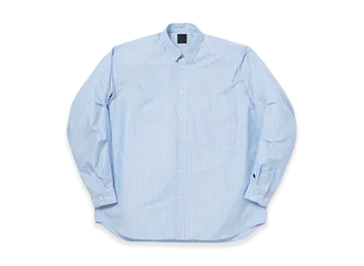 DAIWA PIER39 Women's Tech Regular Collar Shirt L/S Stripe "Sax"