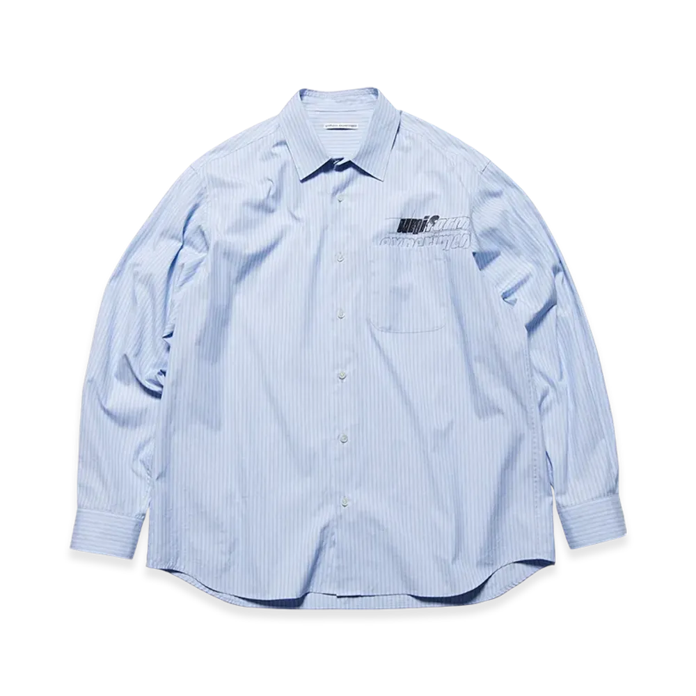uniform experiment In-Process Print Shirt "Light Blue"