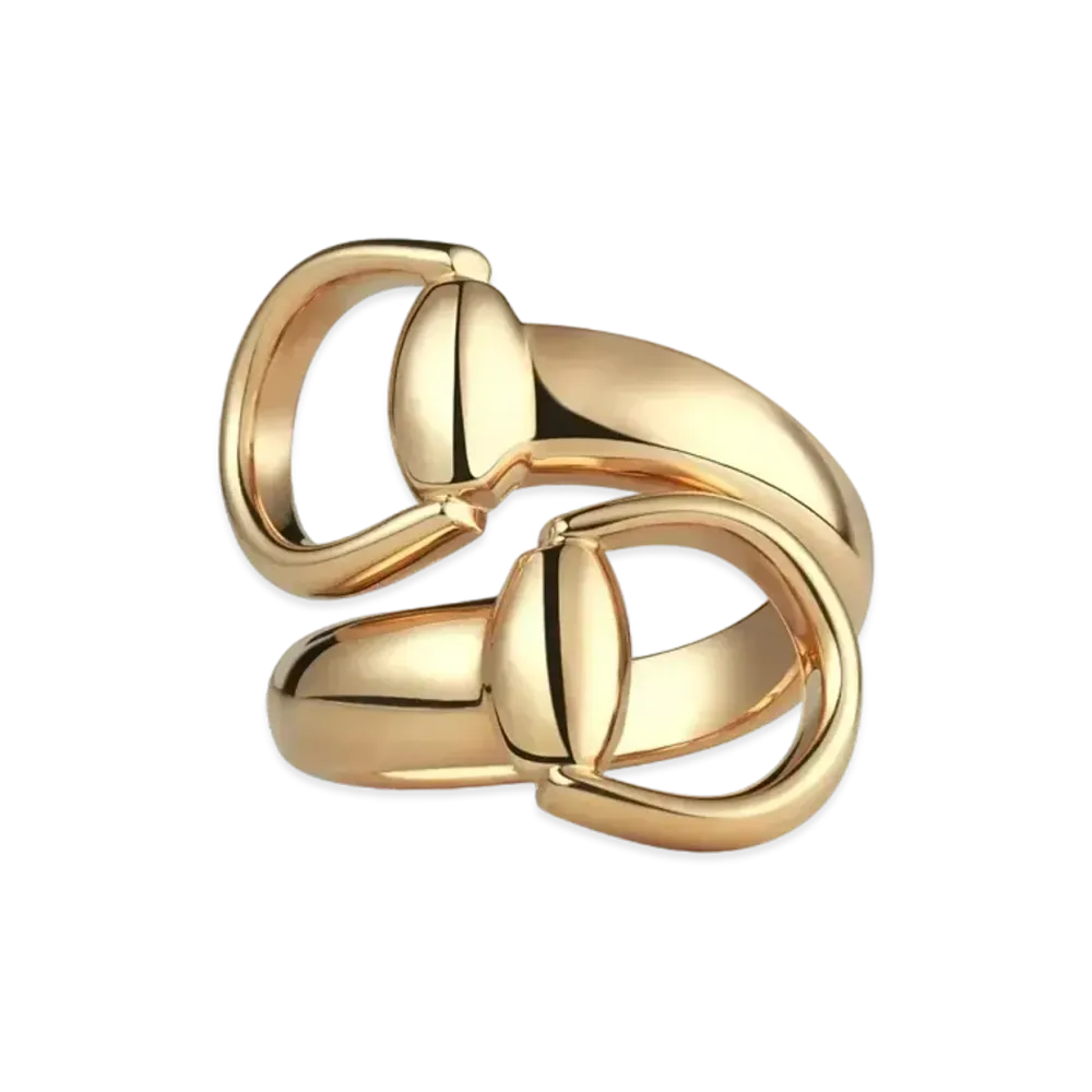 GUCCI Gold Horsebit Ring "Gold"