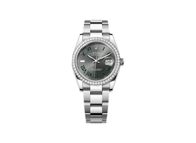 ROLEX Datejust 36 Oystersteel & White Gold Diamonds "Grey"