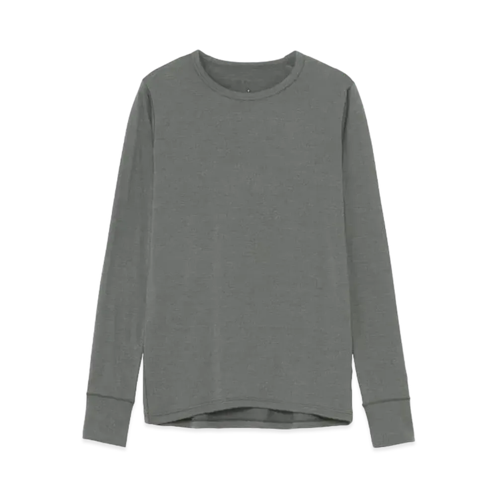 Goldwin Wool Crew Long Sleeve (C3 fit / Ladies) "Mix Charcoal"