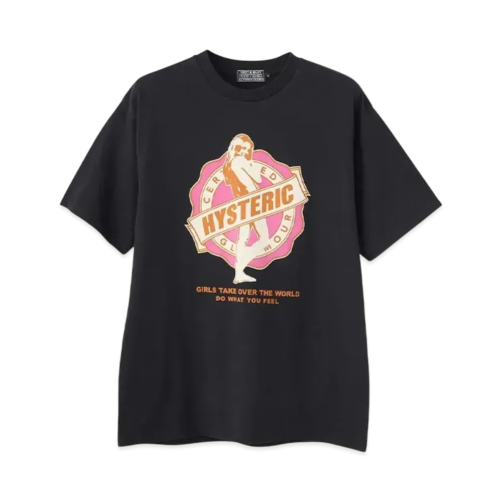 HYSTERIC GLAMOUR Girls Take Over T-Shirt "Black"