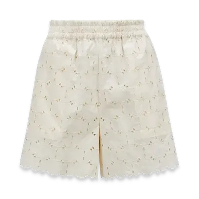 MONCLER Broderie Anglaise Shorts "White"