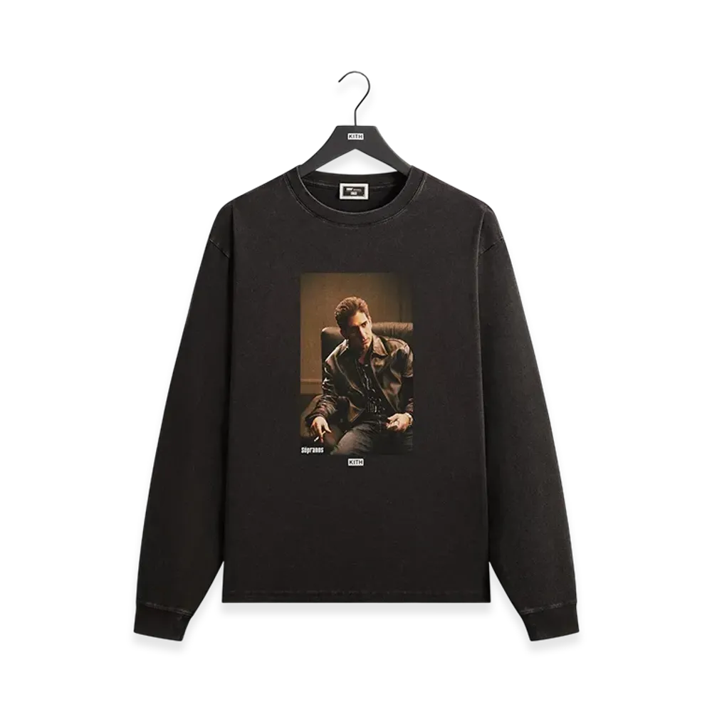 Kith x The Sopranos Christopher Vintage Long Sleeve Tee "Black"