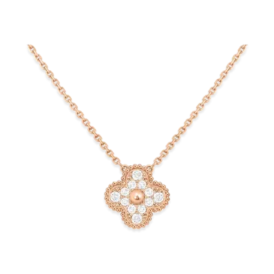 Van Cleef & Arpels Vintage Alhambra pendant "18K Rose gold/Diamond"