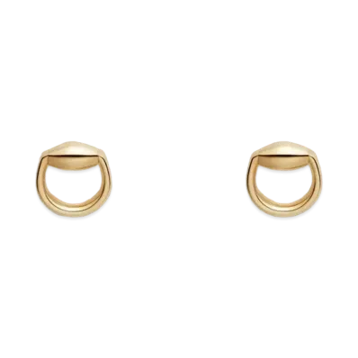 GUCCI Horsebit Rivet Gold Earrings "Gold"