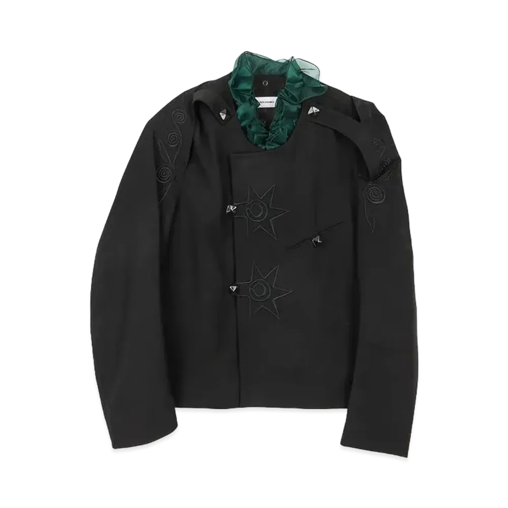 KIKO KOSTADINOV Nesebur Embroidered Blazer "Black / Green"