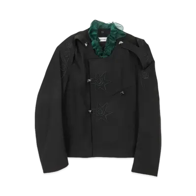 KIKO KOSTADINOV Nesebur Embroidered Blazer "Black / Green"