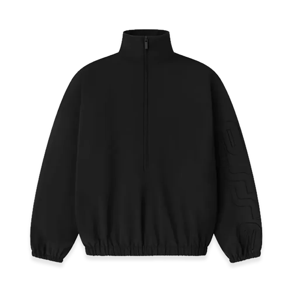 FEAR OF GOD ESSENTIALS Active Trace Half Zip Track Jacket "Vintage Black"