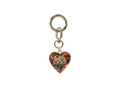 Girls Don't Cry Tortoiseshell Pattern Keyring "Gold"