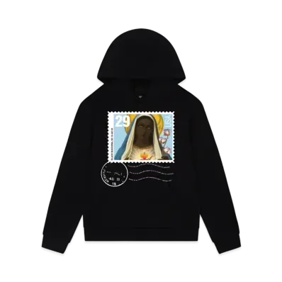 DENIM TEARS Black Madonna Stamp Hoodie "Black"