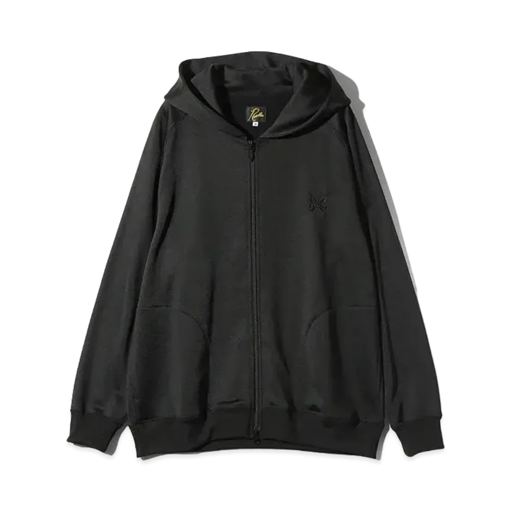 Needles Zipped Sweat Hoody - C/PE Bright Jersey "Black"
