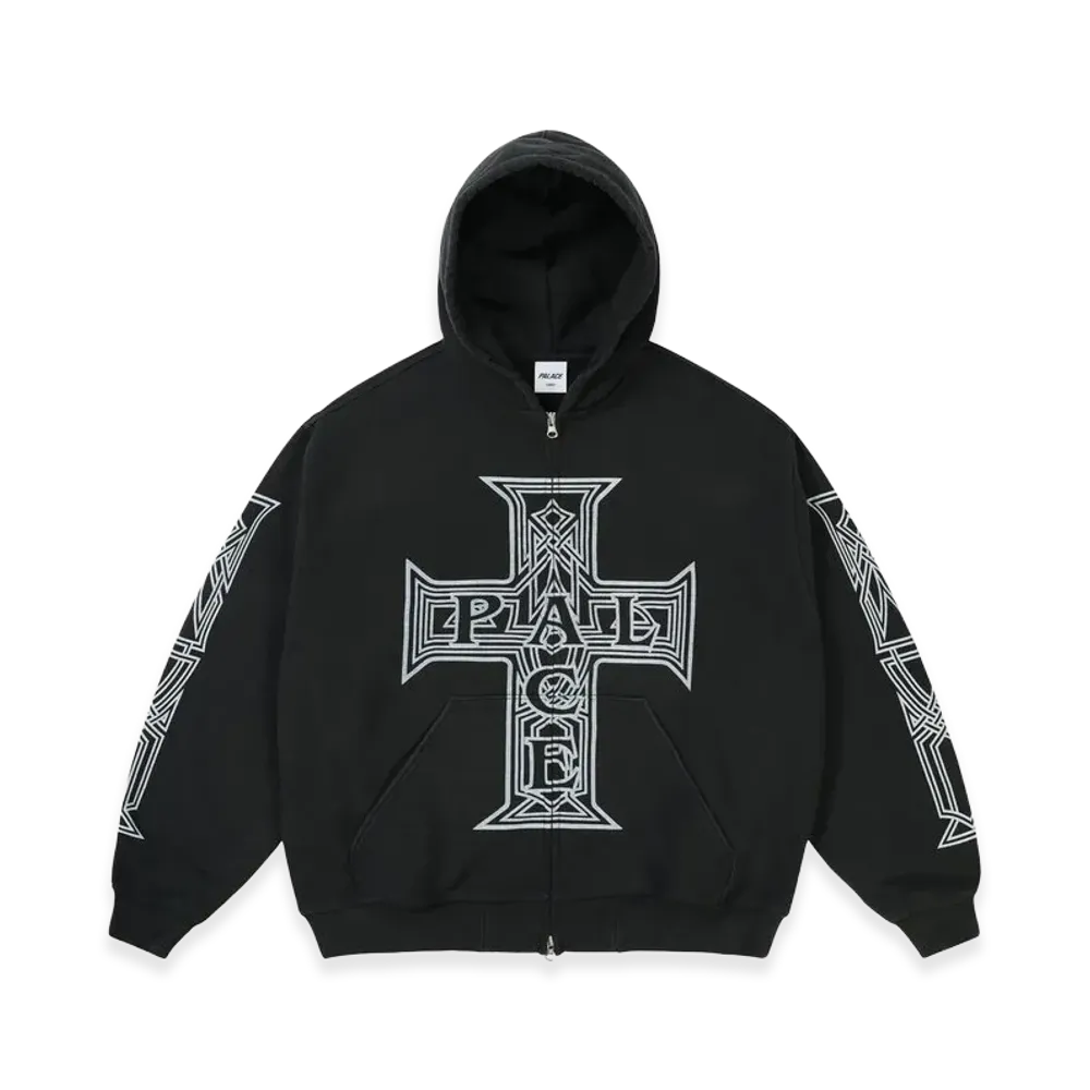 PALACE Y So Cross Pigment Hood "Black"