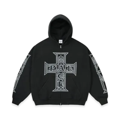 PALACE Y So Cross Pigment Hood "Black"
