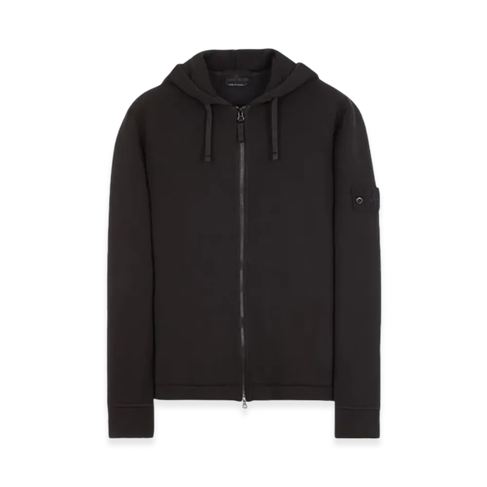 Stone Island 632F3 Ghost Piece Full Zip Hooded Sweatshirt - 23FW "Black"