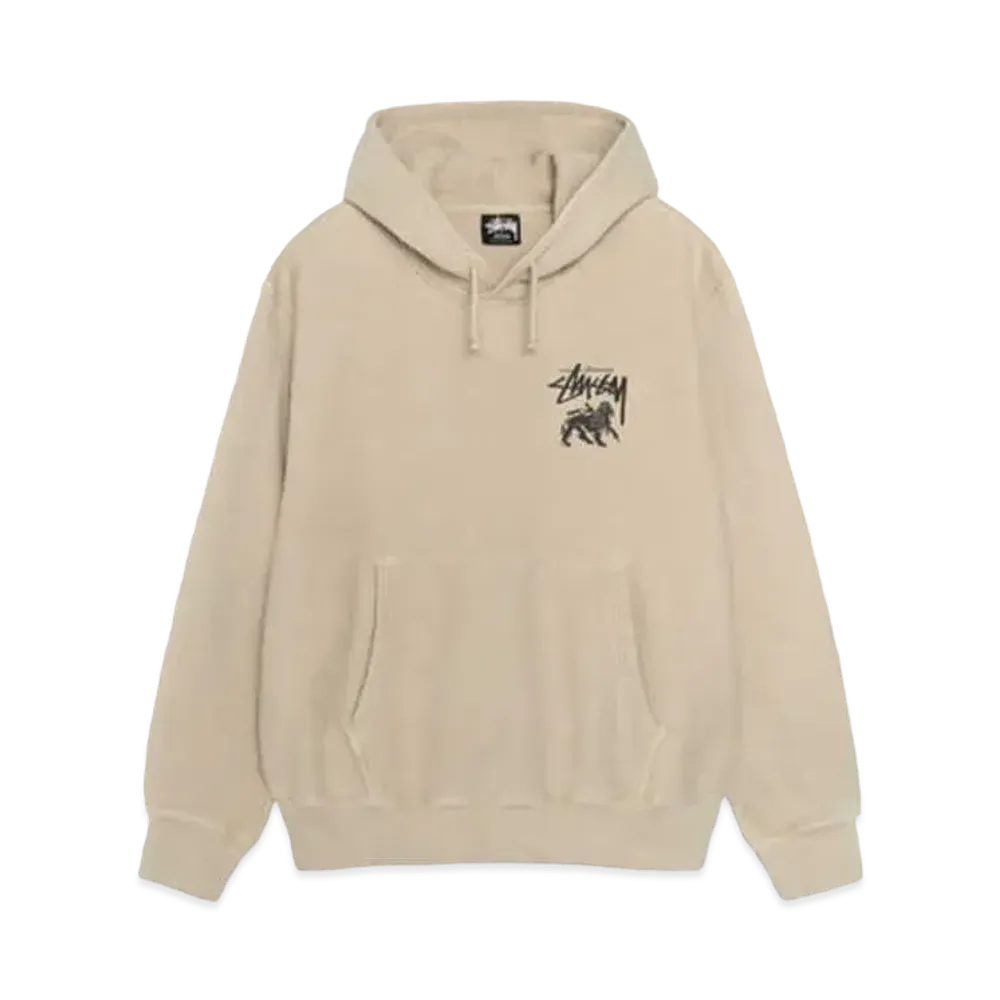 Stussy Rasta Lion Pigment Dyed Hoodie "Khaki" (FA24)