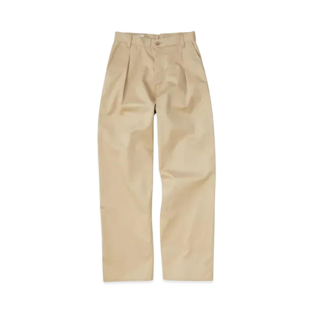 KURO West Point Fabric Crossed Chino Pants "Beige"