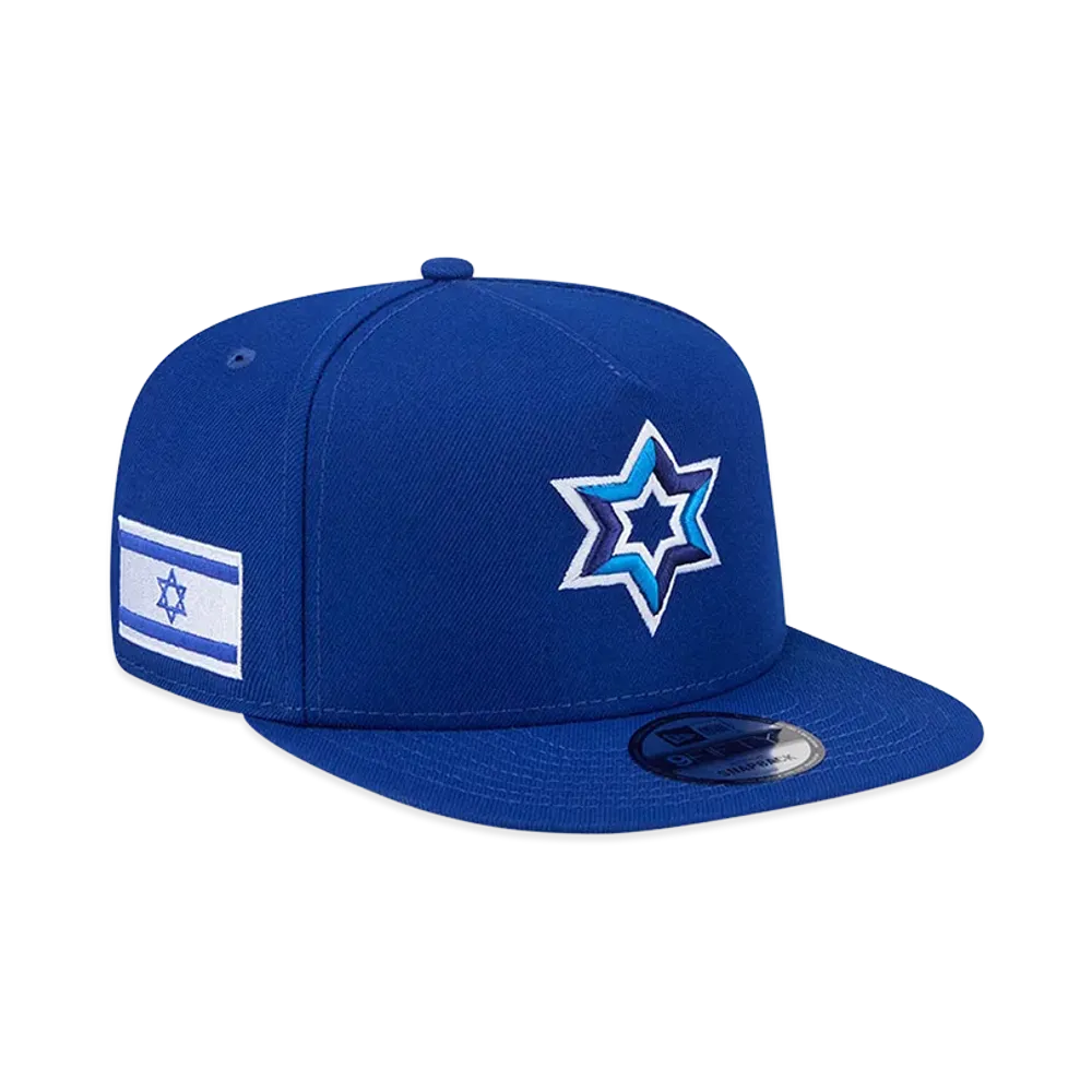 NEW ERA Israel Baseball 2026WBC World Baseball Classic 9Fifty A-Frame Snapback Hat "Blue"