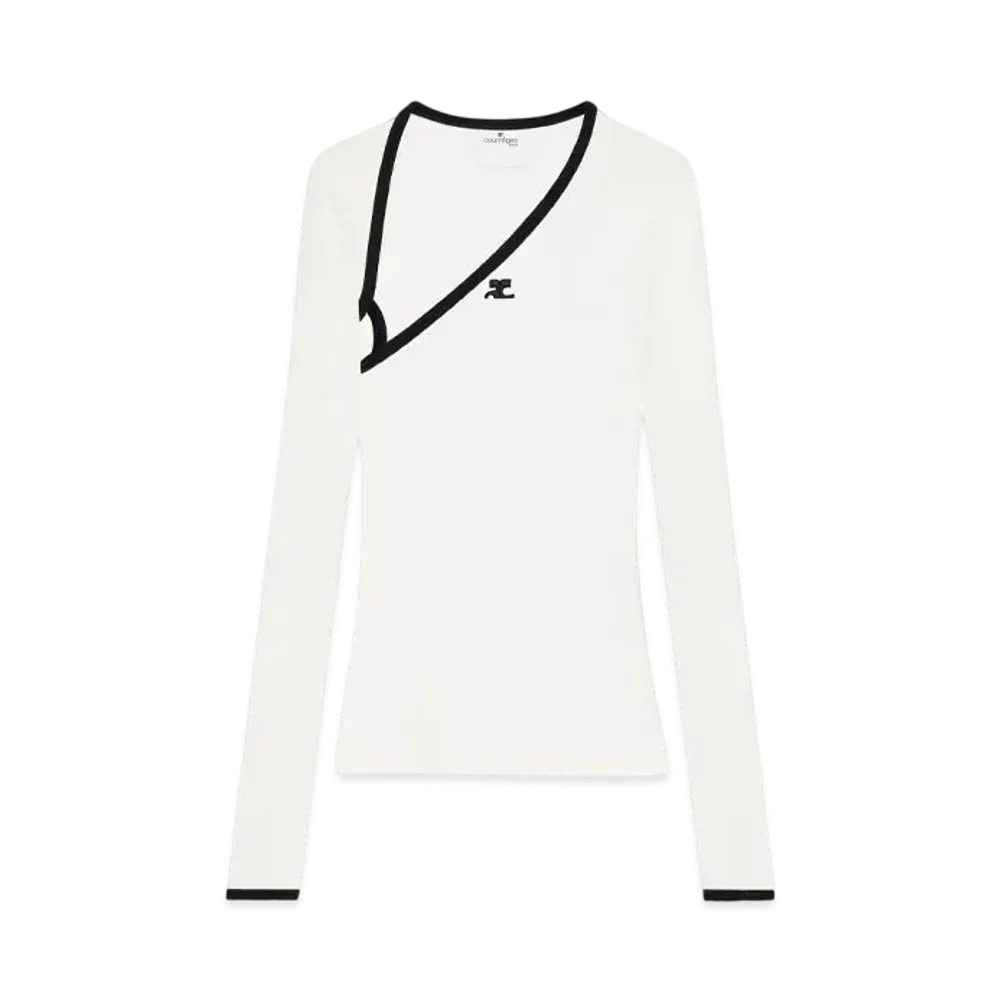 Courreges Slash T-Shirt "Heritage White/Black"