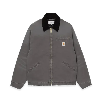 Carhartt WIP OG Detroit Jacket "Graphite/Black(Stone Canvas)"