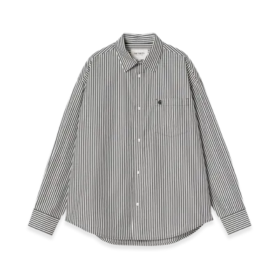 Carhartt WIP Women's L/S Daldry Shirt "Daldry Stripe/Black/Wax"