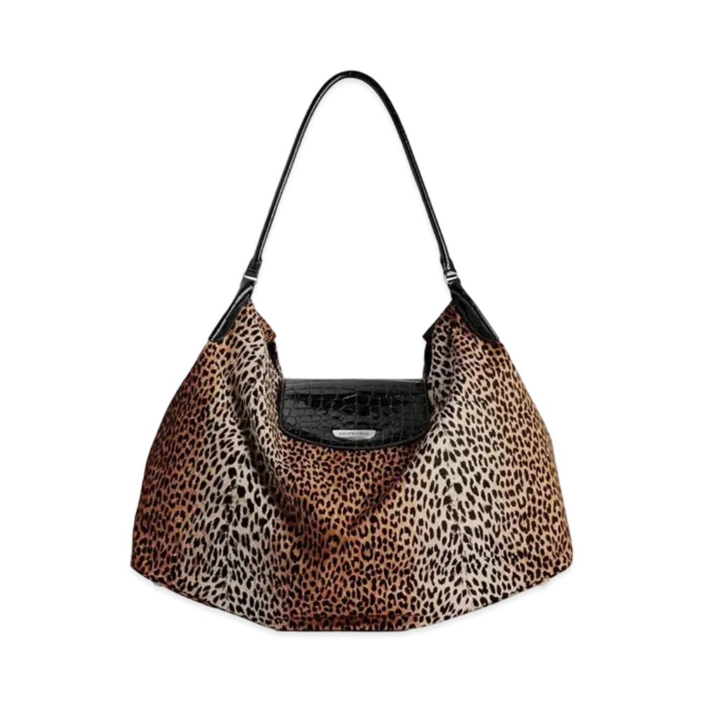 BALENCIAGA Geneve Large Hobo Bag Leopard Print "Beige"