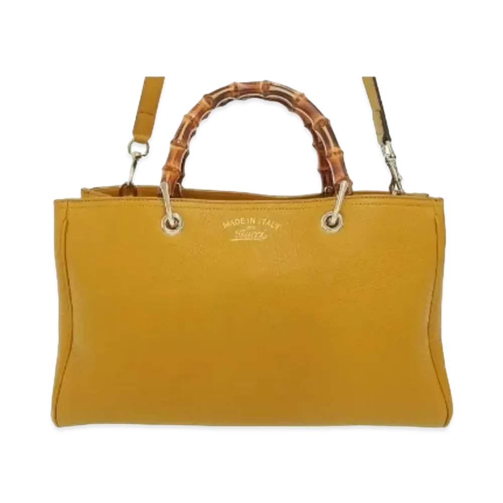 GUCCI Bamboo Shopper "Flora/Yellow"