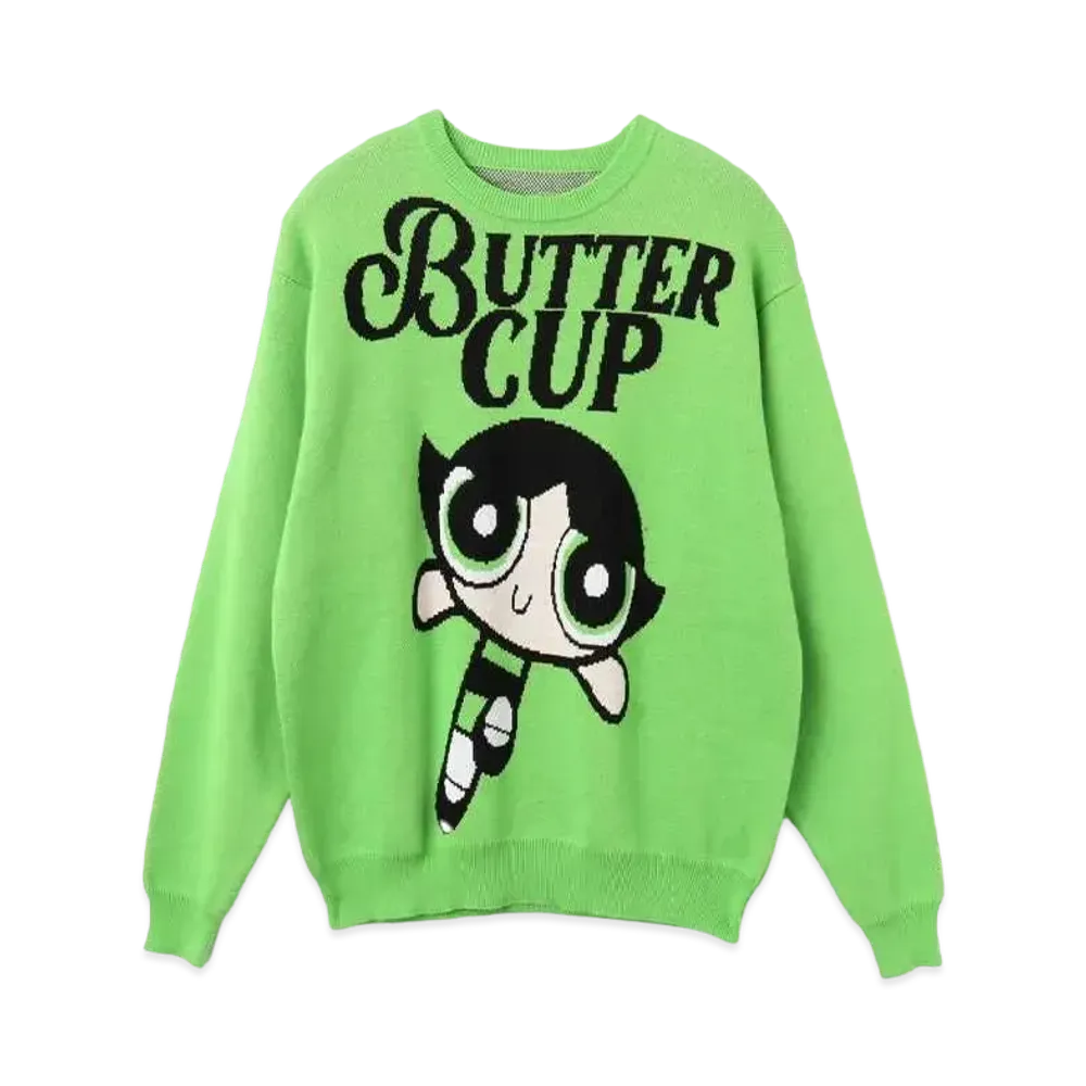atmos pink x The Powerpuff Girls Knit Sweater "Green"