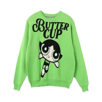 atmos pink x The Powerpuff Girls Knit Sweater "Green"