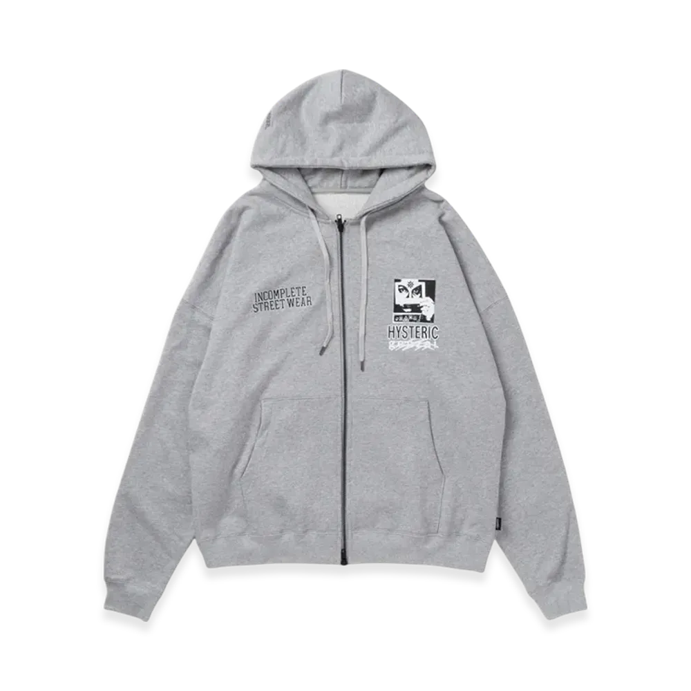 HYSTERIC GLAMOUR x Genzai Zip Hoodie "Gray"