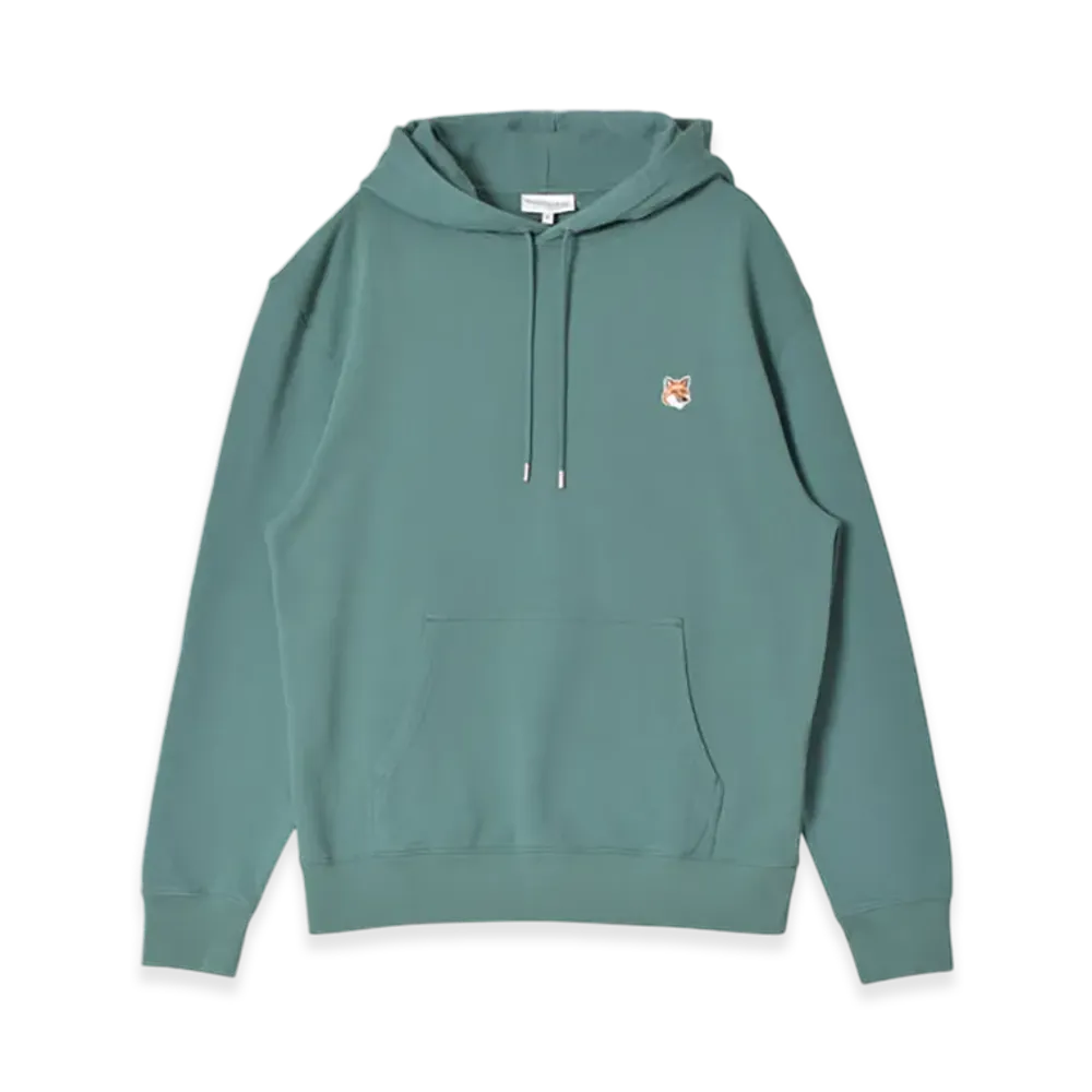 Maison Kitsune Fox Head Patch Regular Hoodie "Teal Gray"