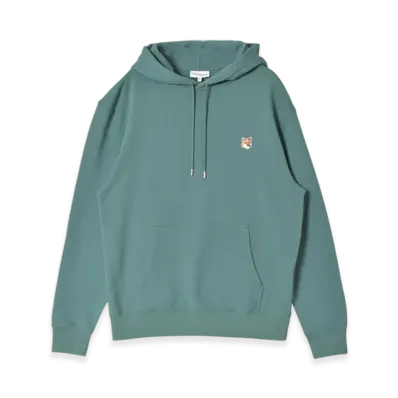 Maison Kitsune Fox Head Patch Regular Hoodie "Teal Gray"