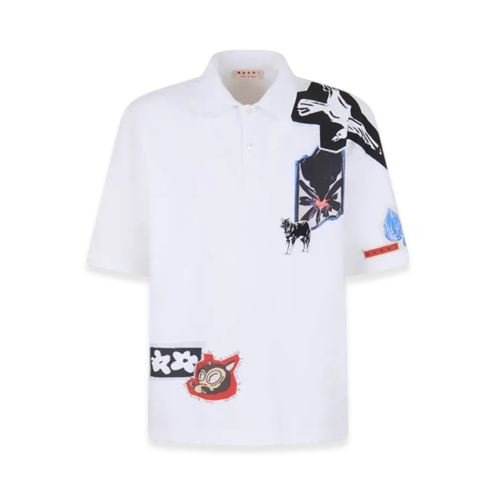 MARNI x Olaolu Slawn x Soldier Boyfriend Jersey Polo Shirt "Ivory"