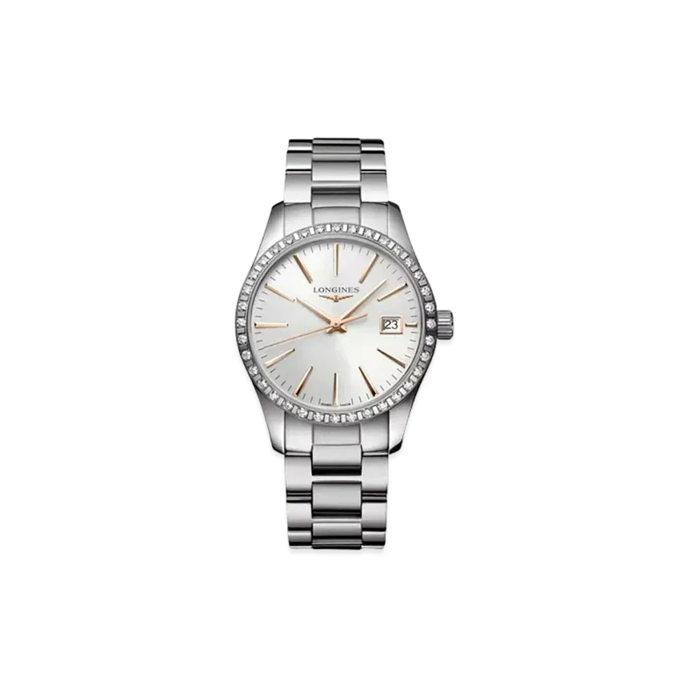 Longines Conquest Classic 34.00mm "Silver Sun Ray/Stainless Steel" L2.386.0.72.6
