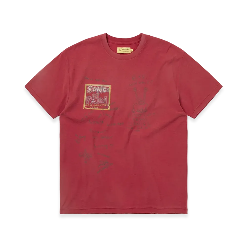 thisisneverthat x Daniel Johnston SONGS of PAIN Faded Tee "Red"