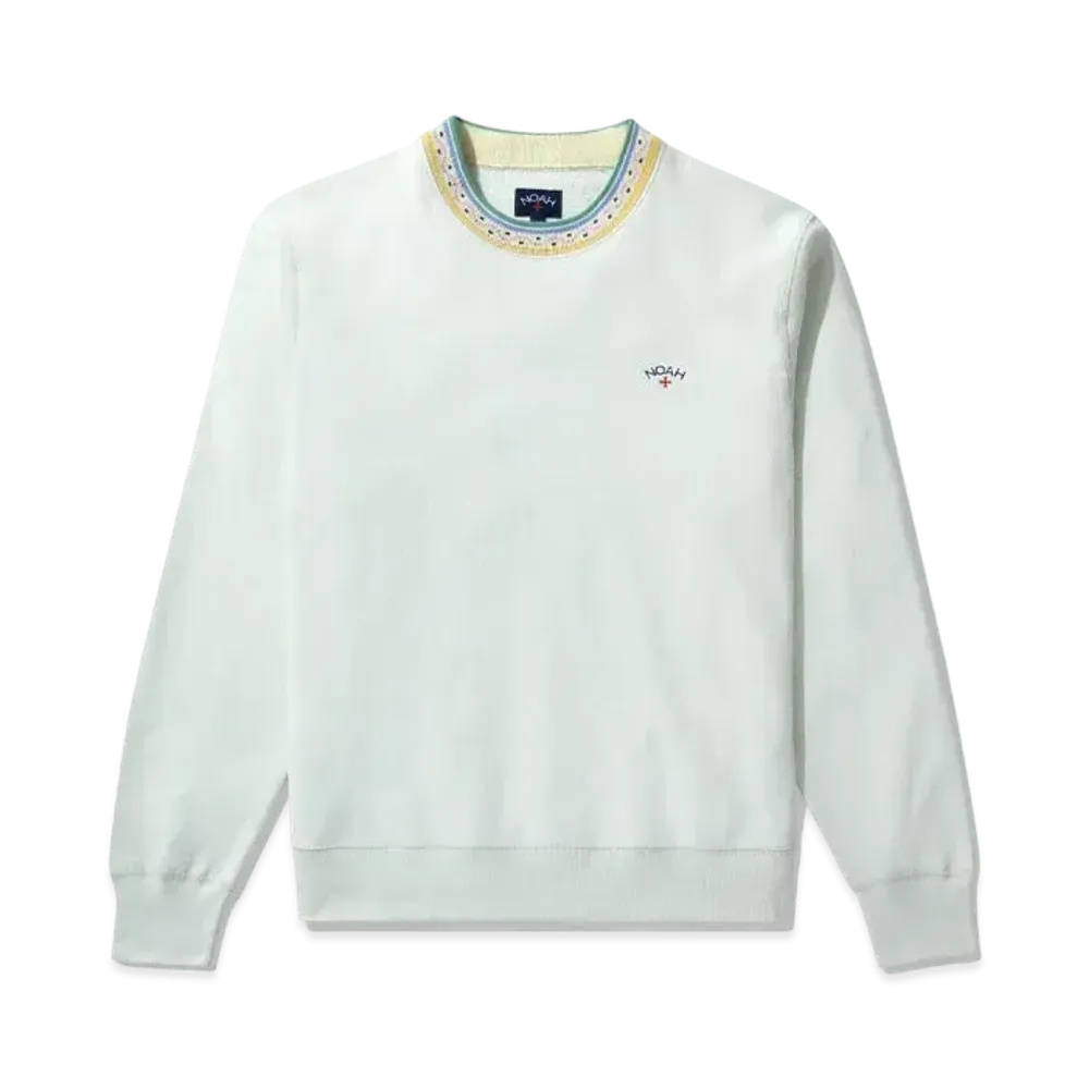 Noah Jacquard Polka Dot Collar Crewneck "Ambrosia"