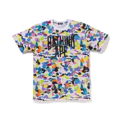 A BATHING APE Multi Camo NYC Logo Tee #1 "White"