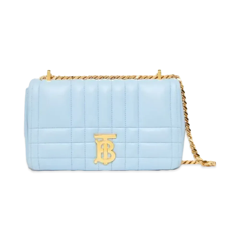 Burberry Quilted Leather Small Lola Bag "Pale Blue"