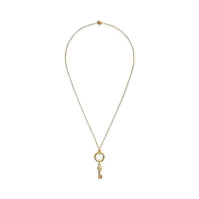 Bottega Veneta Key Knot Necklace "Yellow Gold"