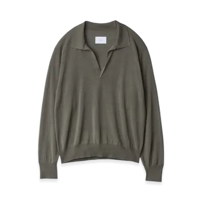 ssstein Wool/Silk Knit Skipper LS "Taupe"