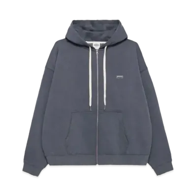 Paragraph Logo Badge Zip Hoodie "Navy"