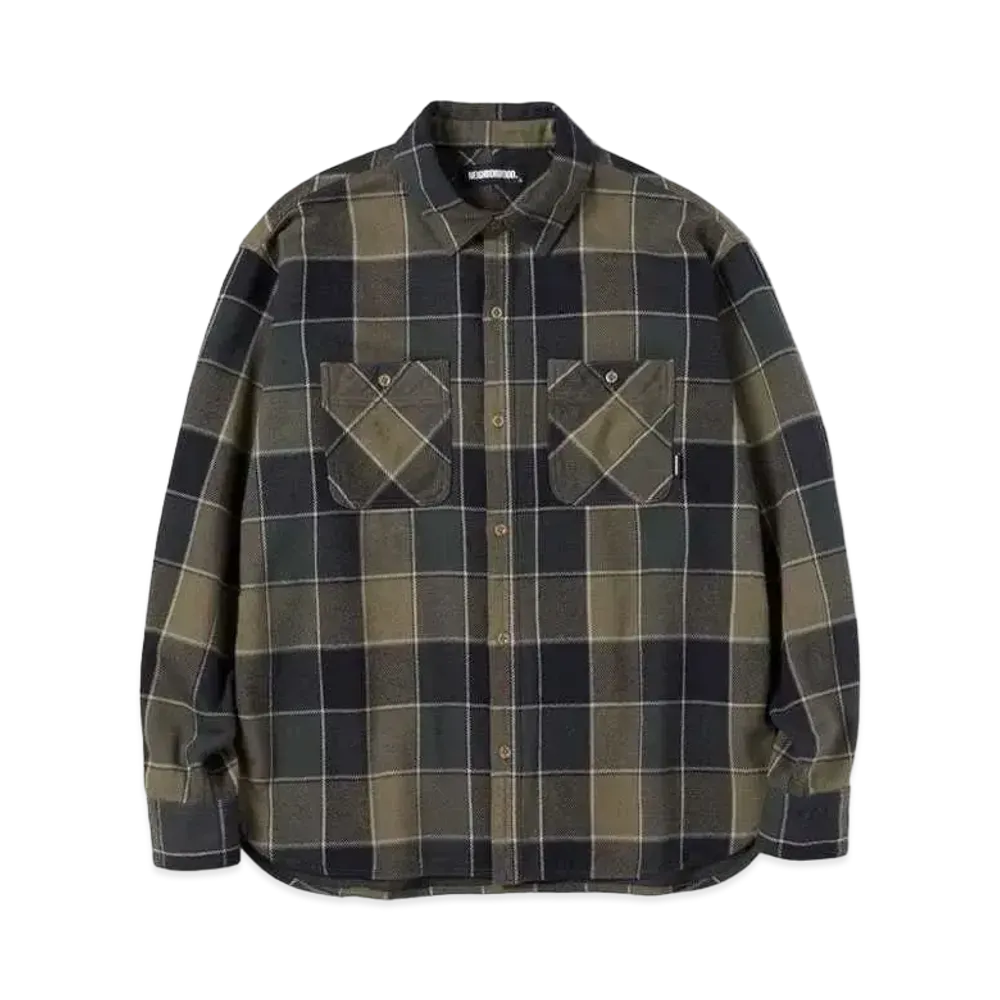 NEIGHBORHOOD NEL CHECK / C-SHIRT . LS "Khaki"