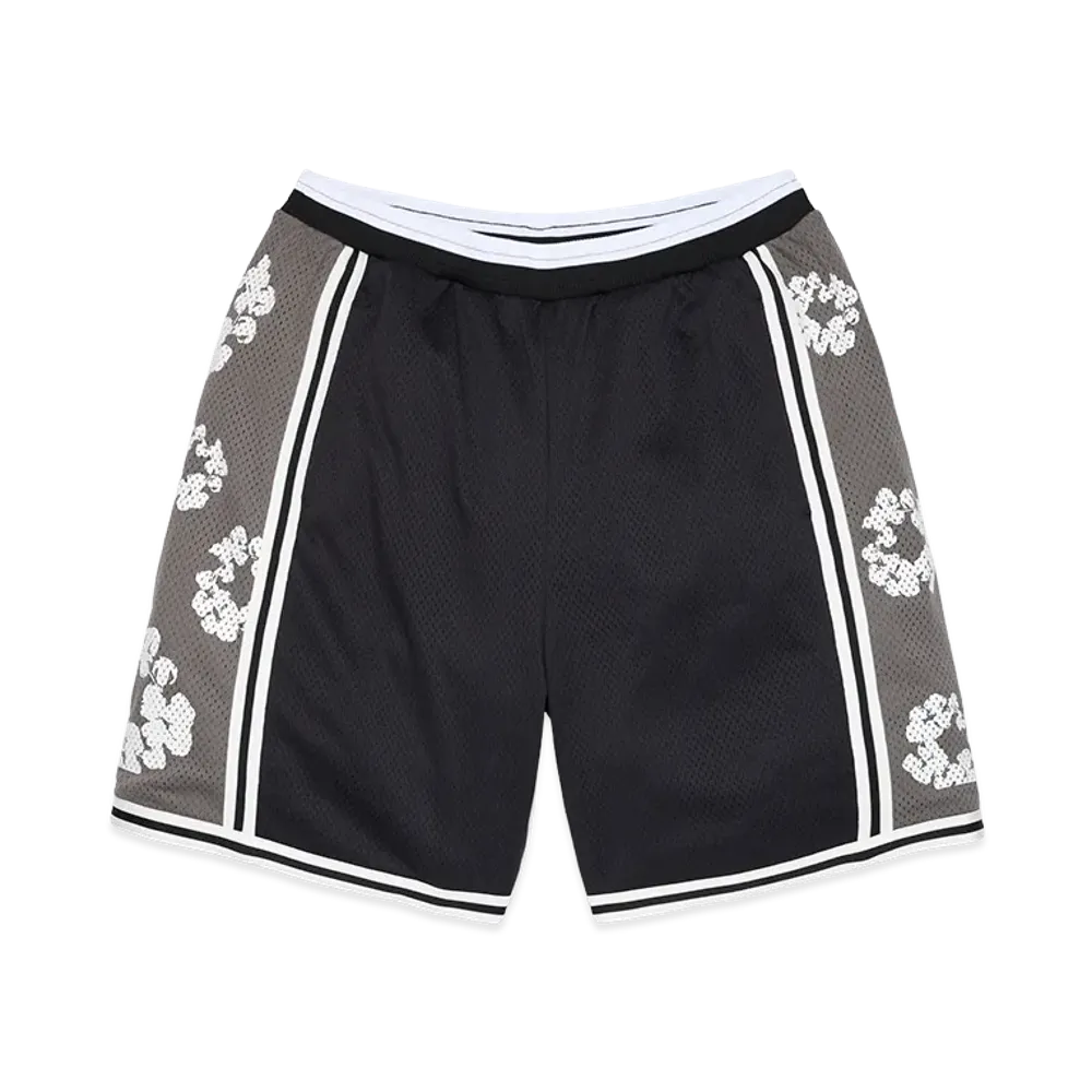 DENIM TEARS Cotton Wreath Olaf Shorts "Black"